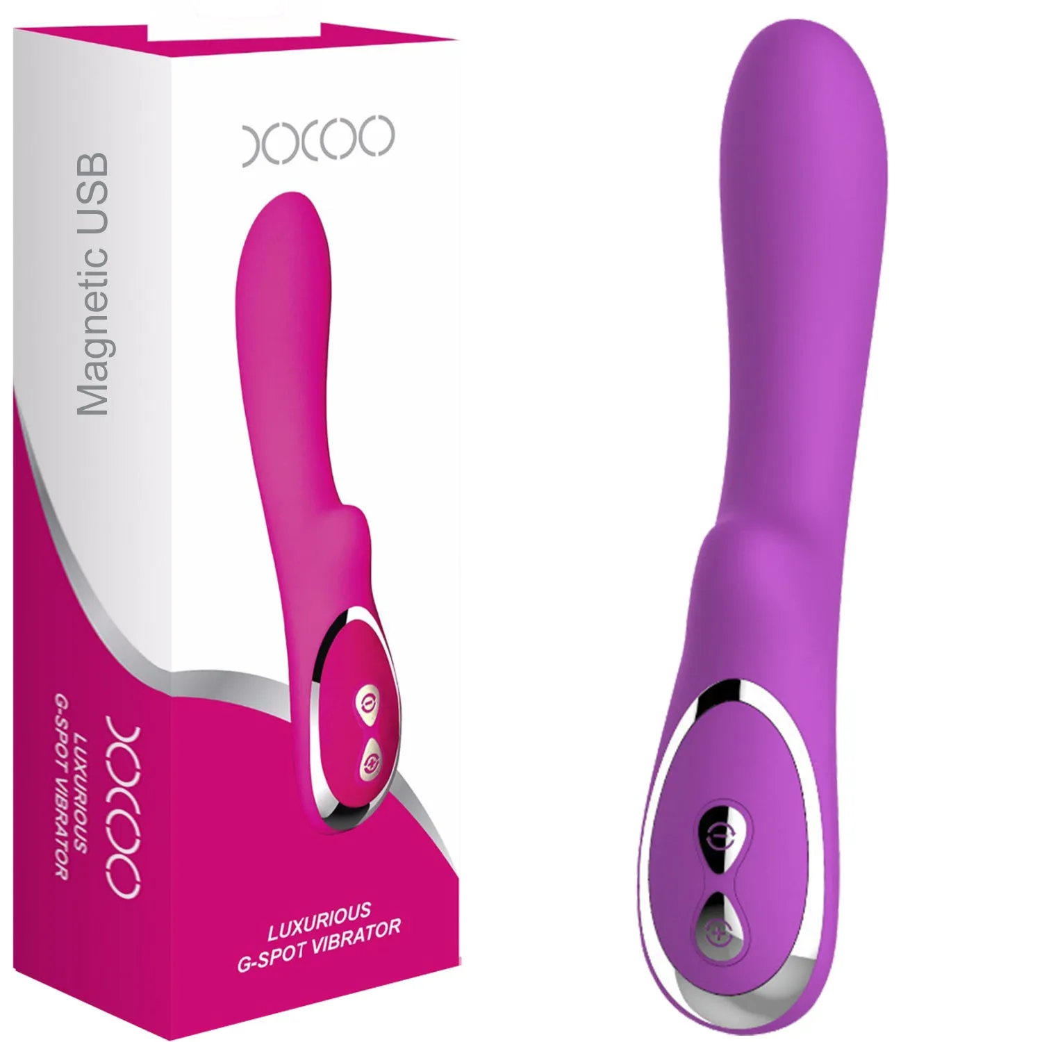 XXOO G-Spot Vibrator Flexible Rabbit Magnetic USB Rechargeable Female Sex Toy
