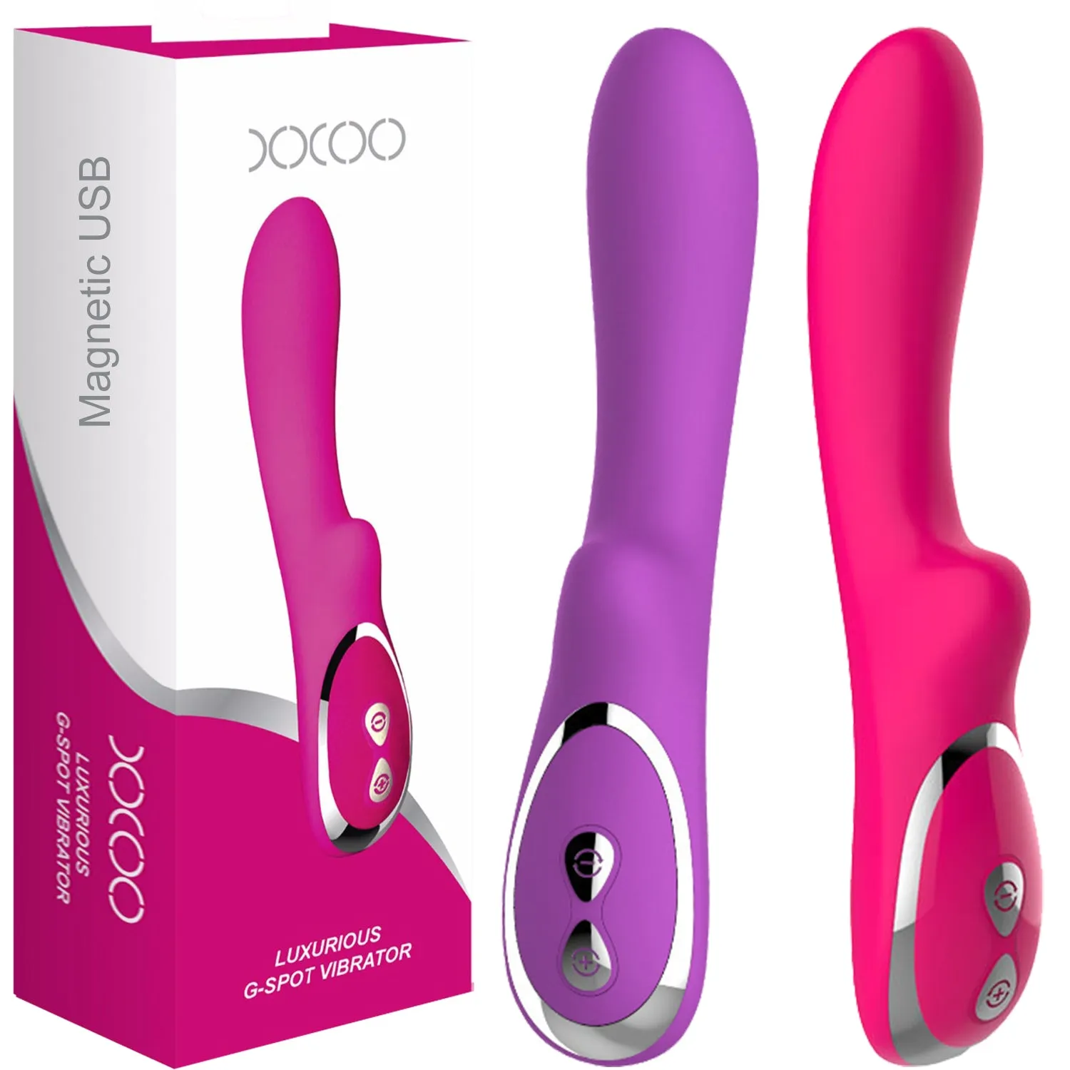 XXOO G-Spot Vibrator Flexible Rabbit Magnetic USB Rechargeable Female Sex Toy